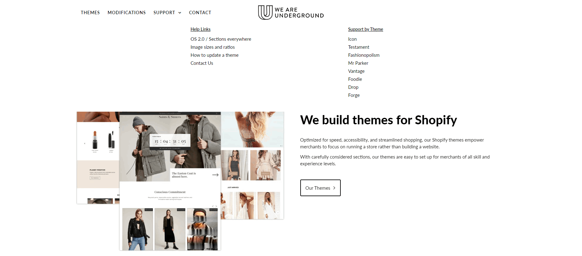 Shopify Theme Underground